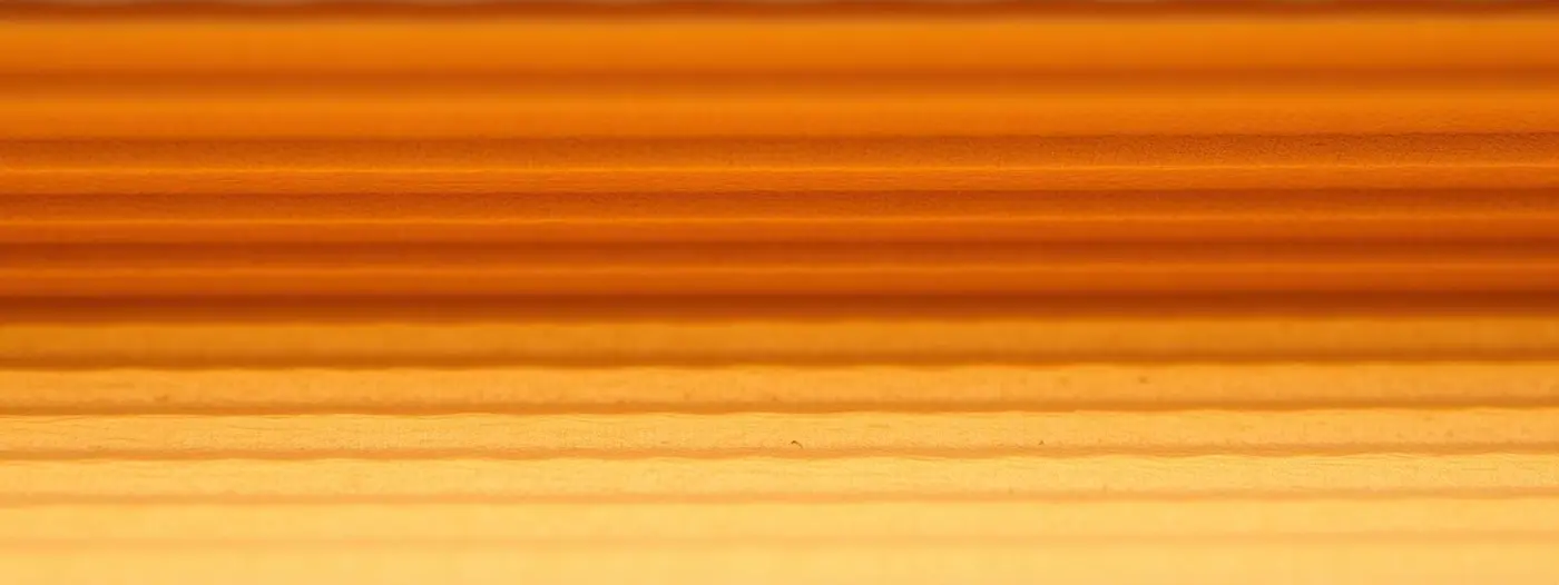 Corrugated flute board close-up