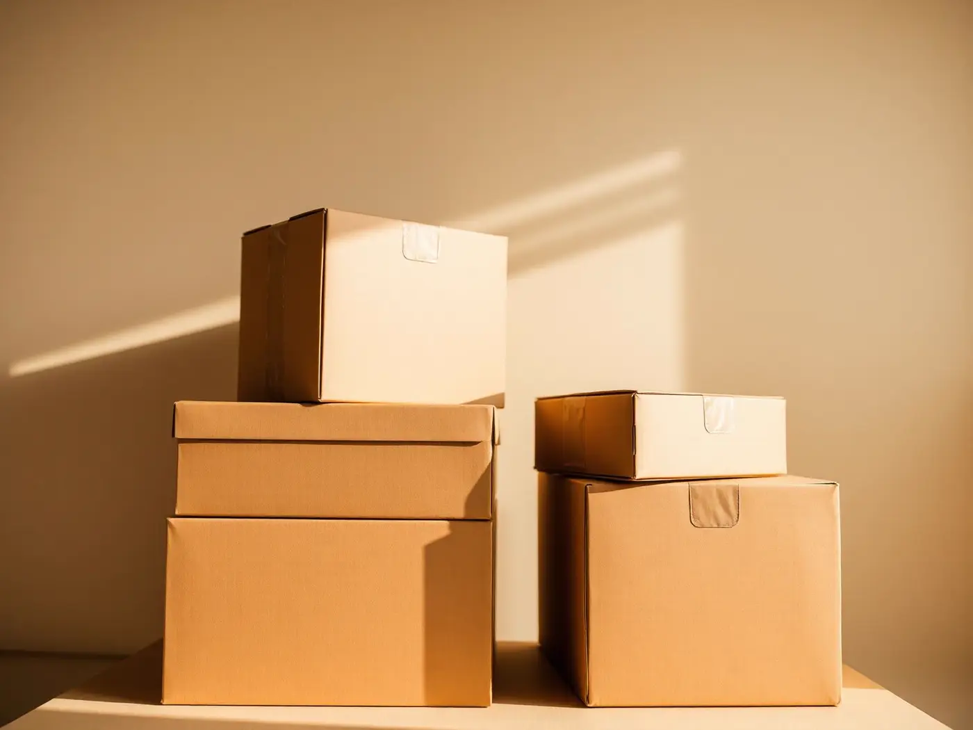 Finished corrugated boxes ready for dispatch